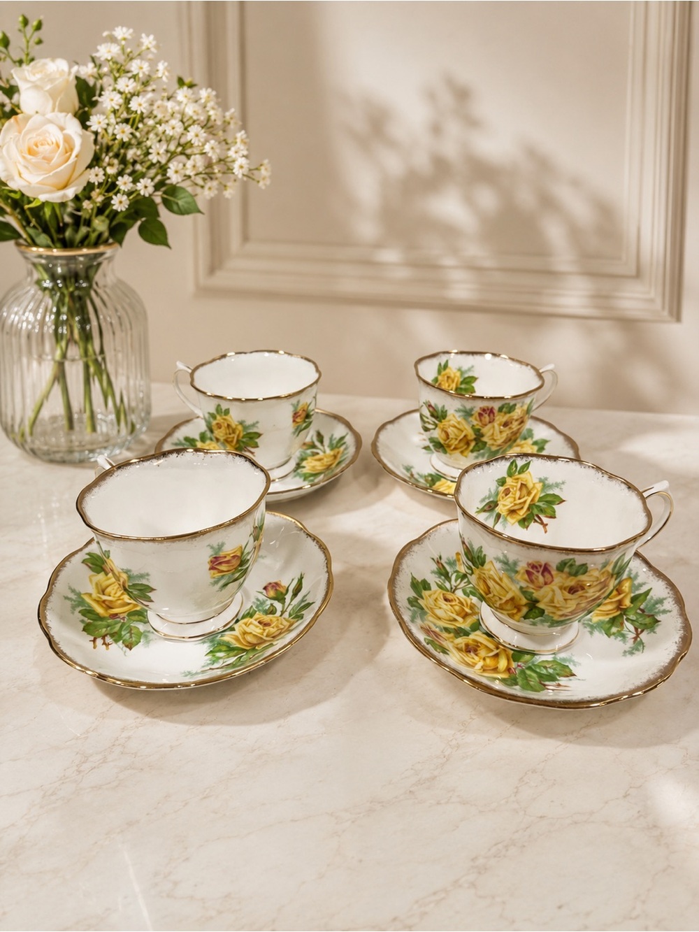 Royal Albert Tea Rose teacup and saucer set -x4 sets